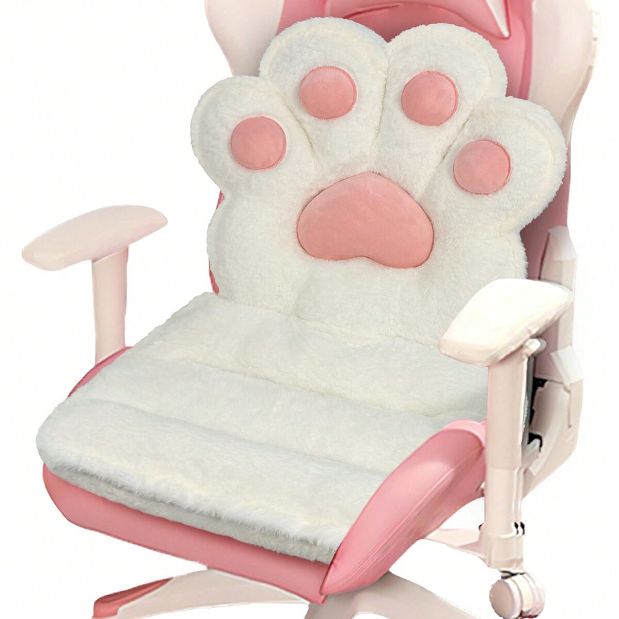 L-Shape Faux Rabbit Fur Chair Cushion, Gaming Seat Pad, Comfortable Plush Cushion For Office Chair & Room Decor, Adult Gaming Accessory